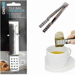 ChefAid TEA BAG SQUEEZER Stainless Steel Strainer Easy Squeeze Metal Teabags UK - Picture 1 of 1