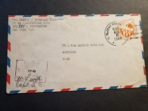 APO 595 MIDDLE WALLOP, ENGLAND 1944 Censored WWII Army Cover 71st FIGHTER Wing - Picture 1 of 2