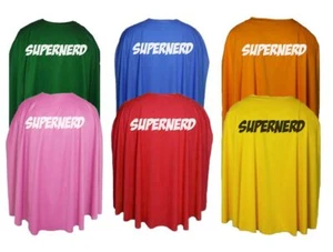 Adults 35" Length Super Nerd Dork Dweeb Superhero Cape - Picture 1 of 7