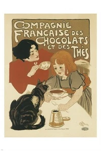 FRANZÖSISCHE TEE- UND SCHOKOLADENFIRMA Vintage Werbeplakat SINGULAR 20x30 heiß NEU - Bild 1 von 1
