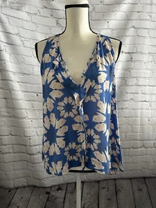 Alice Olivia Floral Silk Sleeveless Tank Top Size Large *flaw* - Picture 1 of 8