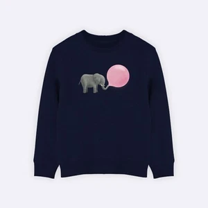 Children's Sweatshirt. Navy Blue. JUMBO BUBBLE GUM - Picture 1 of 3