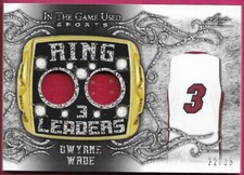 2022 Leaf ITG Used Sports DWYANE WADE #RL-11 Ring Leaders 3 Dual Jersey 22/25