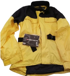 Firstgear Rainsuit Street Motorcycle Jacket Rain Suit New Yellow Black Medium - Picture 1 of 9