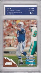 PEYTON MANNING ROOKIE CARD $$ GEM MINT 10 Football RC 1998 Topps Stadium Club  - Picture 1 of 1