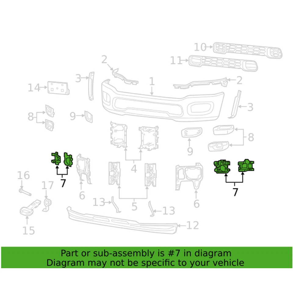 Kit de montaje de luz antiniebla Mopar original OEM para Ram 2500 3500 2019-2024 Foto 1 de 1