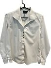 Foxcroft Shirt 4 Small White Button Up Wrinkle Free Shaped Fit Preppy Work EUC