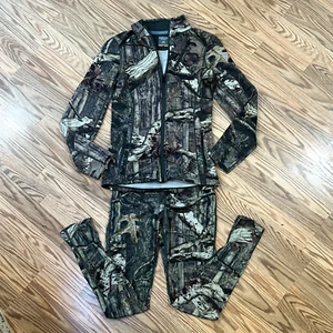 Icebreaker Jacket and Pants Merino Full Zip RealTree Camo Sweater Hunt Base - Picture 1 of 18