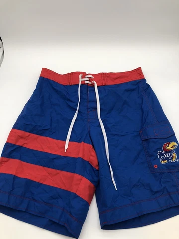 G-III NCAA Mens Kansas Jayhawks Boardshorts Swim Trunks Large Cover