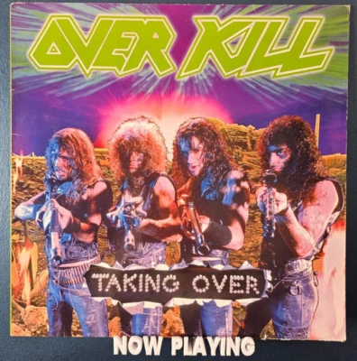 OVERKILL -TAKING OVER- AWESOME RARE FRIST PRESS VINYL LP 1987 MEGAFORCE GERMANY - Image 1 of 4