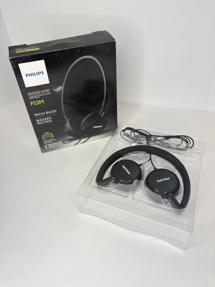 Philips FS3M Lightweight Foldable Headphones with mic - Image 1 of 4