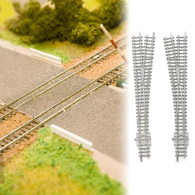 Train Model Turnout N Scale Realistic Appearance Good Performance Rail Strip - Image 1 of 2