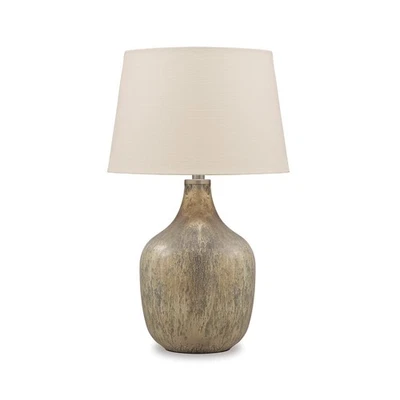 Mari Contemporary 27.75" Mercury Glass Table Lamp, Gray & Gold - Image 1 of 3