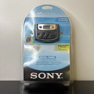 Sony SRF-M37V Walkman AM/FM Radio TV/Weather Digital Music 25 Presets New Sealed - Picture 1 of 2