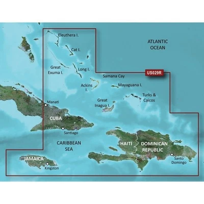 Garmin BlueChart® g3 Vision® HD - VUS029R - Southern Bahamas - microSD™/SD™ - Image 1 of 2