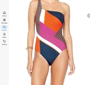 NWT GOTTEX Women One Shoulder 1-Pc Swimsuit Size 8 very beautiful colors - Picture 1 of 9