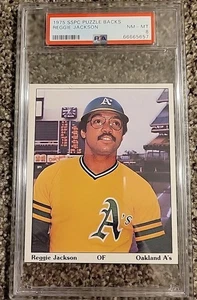 1975 SSPC Puzzle Backs Reggie Jackson PSA 8 - Picture 1 of 2