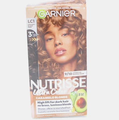 Garnier Nutrisse Ultra Color Rubio Caramelo LC1 Para Cabello Negro Suave Permanente Foto 1 de 4
