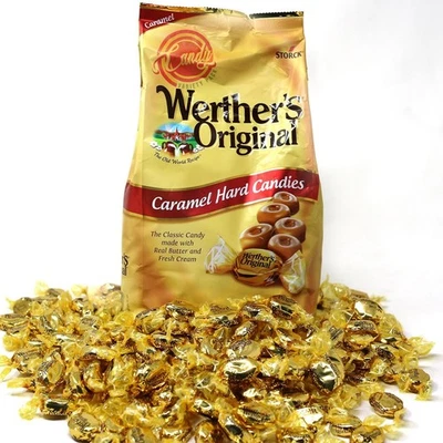 WERTHERS Werther’s Original Hard Caramel Bulk Candy, Individually Wrapped (4 Pound Bag)