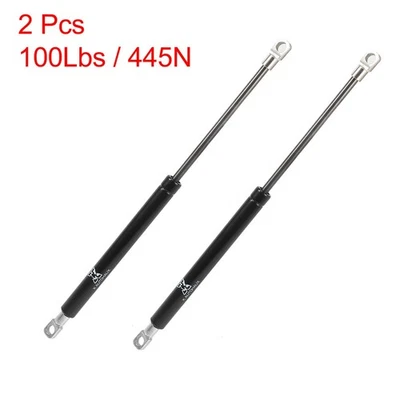 Soportes de elevación universal negros de 15 pulgadas 100 lb/445 N 2 piezas puntales de gas de choque para automóvil Foto 1 de 4