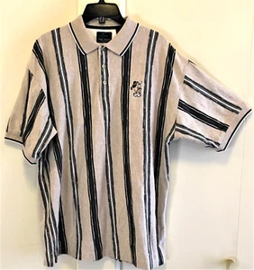 Greg Norman Collection Sz. L Men's Polo Golf Shirt Stripe Mickey Mouse NWOT - Picture 1 of 12