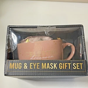 Pink Celestial Dreamer Matching Coffee Mug and Eye-mask Set  NIB - Picture 1 of 4