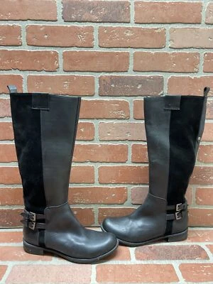 CALL IT SPRING Black Leather/Suede Side Zip Mid Calf Boots Women’s Size 8.5 - Image 1 of 4