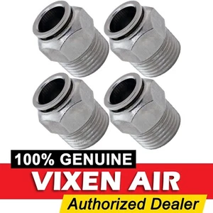 ½" NPT MALE TO ½" OD HOSE PUSH TO CONNECT/PTC STRAIGHT FITTING 4PK VXA7121-4 - Picture 1 of 2