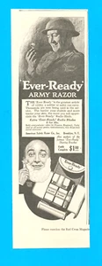 1918 EVER READY shaver The Great War WWI soldier shaving antique PRINT AD razor - Picture 1 of 3