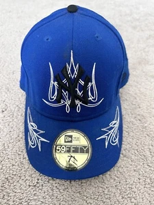 New Era New York Yankees Blue Tribal Pinstriped Cap 59Fifty NY 7 1/2 RARE - Picture 1 of 10