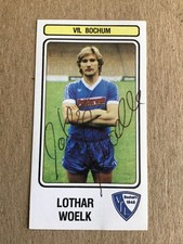 Lothar Woelk, Germany 🇩🇪 VfL Bochum Panini 1983 hand signed