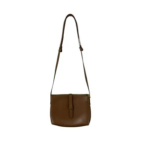 J Crew Purse Brown Leather Crossbody Small Shoulder Bag EUC Classic Womens READ - Picture 1 of 15