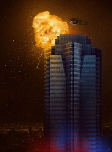 Die Hard Nakatomi Plaza No Title Variant Metal Print Art 18x24 Mondo Con NEW - Picture 1 of 1