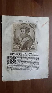 1664 Calvi Scrittori Bergamaschi: Giuseppe Unicorni Unicorno (Bergamo) - Picture 1 of 1