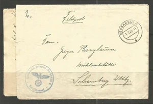 **OSBURGH - GERMANY. 1941. WW2. NECKARSULM. FELDPOST COVER & CONTENTS. FPO 46425 - Picture 1 of 4