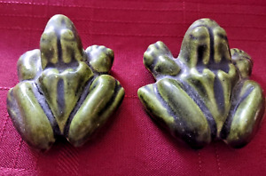 Vintage Naughty Frogs - Male & Female Anatomically Correct - Ceramic Figurines