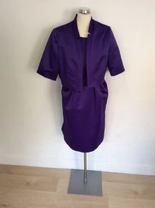 NEW MARKS & SPENCER AUTOGRAPH OCCASIONS PURPLE PENCIL DRESS & JACKET SIZE 18 - Picture 1 of 5