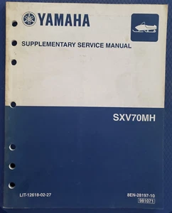 Yamaha SXV70MH Supplementary Service Manual 1 - Foto 1 di 9