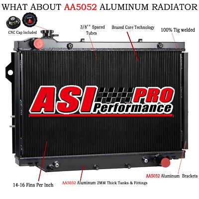 4Row Radiator Fit Toyota LandCruiser 80-Series HZJ80 HDJ80 1990-98 4.5L AT/MT , - image 1 of 4