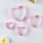 4pcs Heart Shaped Plastic Cake Mold Cookie Cutter Biscuit Stamp Sugar Craft.mz