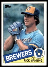 1985 Topps Rick Manning Baseball Cards #603