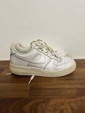 Nike Air Force 1 Trainers UK Size 4 GS Shoes Triple White Sneakers AF1 Low
