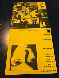 Chris Von Sneidern 7" Black Vinyl MVS 001 Too Much To Do/On The Run - Imagen 1 de 2