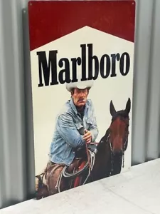 MARLBORO MAN RARE METAL SIGN PERFECT BAR MAN CAVE AUSTRALIAN MADE - Picture 1 of 2