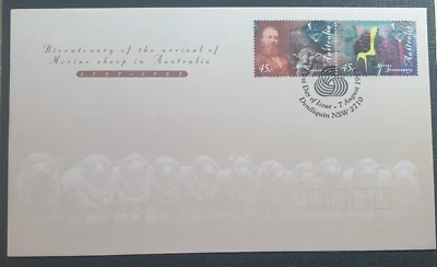 1997 AUSTRALIA FDC "ARRIVAL OF MERINO SHEEP BICENTENARY" SG1702-1703 - Image 1 of 4