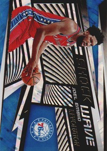 2019-20 Panini Revolution Basketball Shock Wave Fractal #15 Joel Embiid