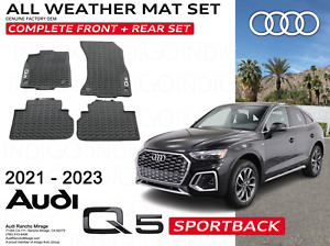 2021-2023 Audi Q5 SPORTBACK Rubber Floor Mats Set COMPLETE FRONT + REAR MATS