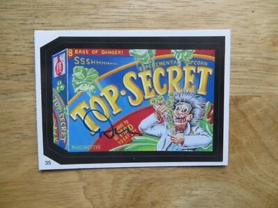 2005 WACKY PACKAGES ANS2 2ND SERIES TOP-SECRET POPCORN CARD SIGNED DAVID GROSS - Image 1 of 2