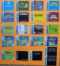 Game Boy Original - Color - Advance Manuals Booklets Inserts Posters You Choose!