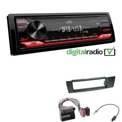 JVC KD-X182DB MP3 DAB+ USB 1-DIN Autoradio für BMW X1 E84 ab 2009 schwarz - Bild 1 von 4